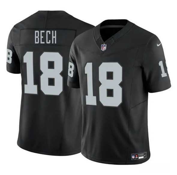 Men & Women & Youth Las Vegas Raiders #18 Jack Bech Black 2025 Draft F.U.S.E. Vapor Untouchable Stitched Jersey->los angeles chargers->NFL Jersey